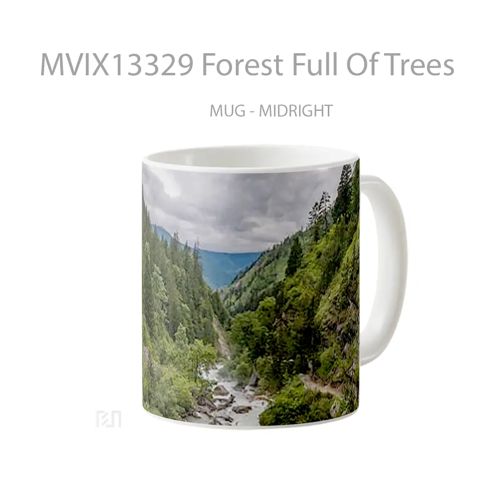 Mug Forest Full Of Trees Gelas Pemandangan Alam - All-side / Desain