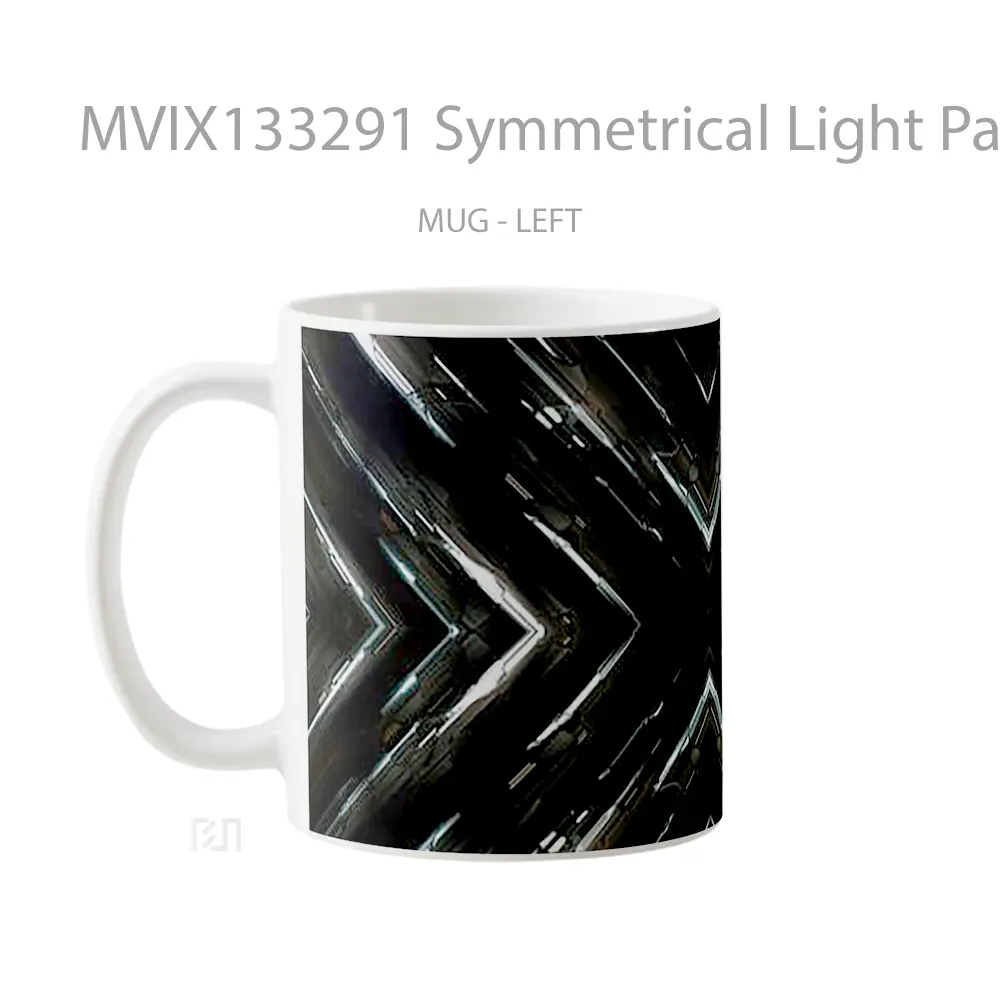 Mug Symmetrical Light Pattern Gelas Seni Modern - All-side / Desain