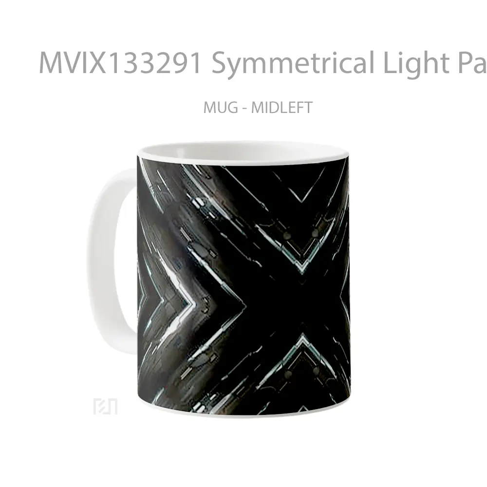 Mug Symmetrical Light Pattern Gelas Seni Modern - All-side / Desain