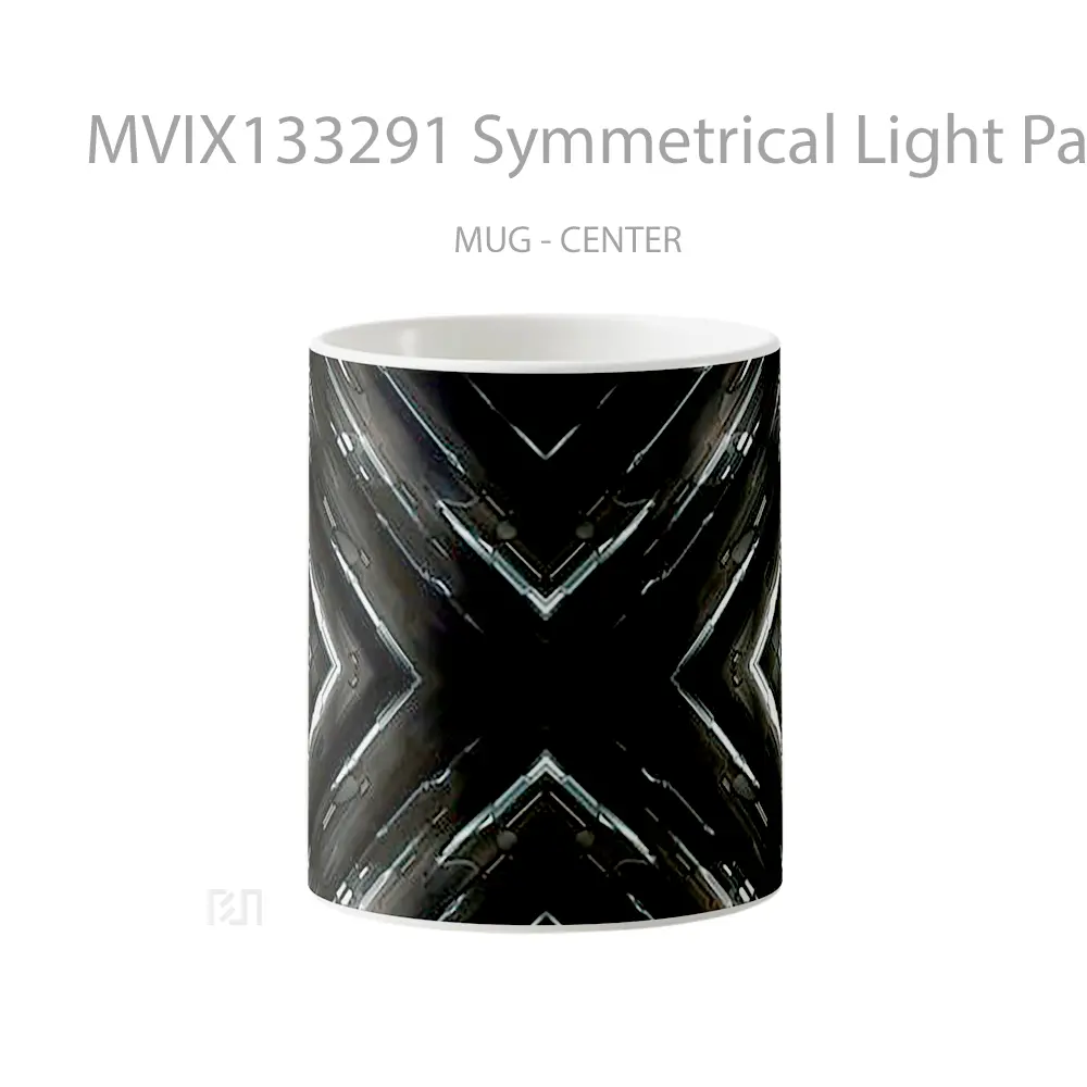 Mug Symmetrical Light Pattern Gelas Seni Modern