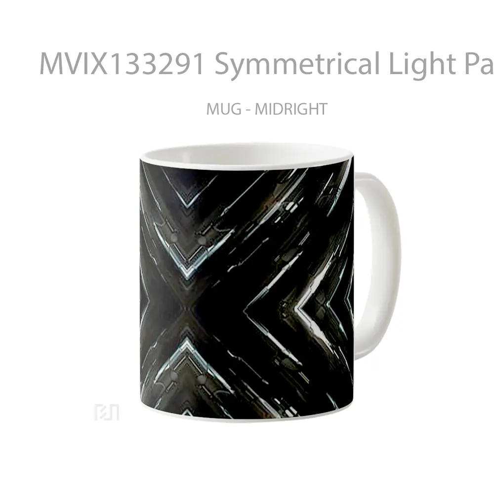 Mug Symmetrical Light Pattern Gelas Seni Modern - All-side / Desain