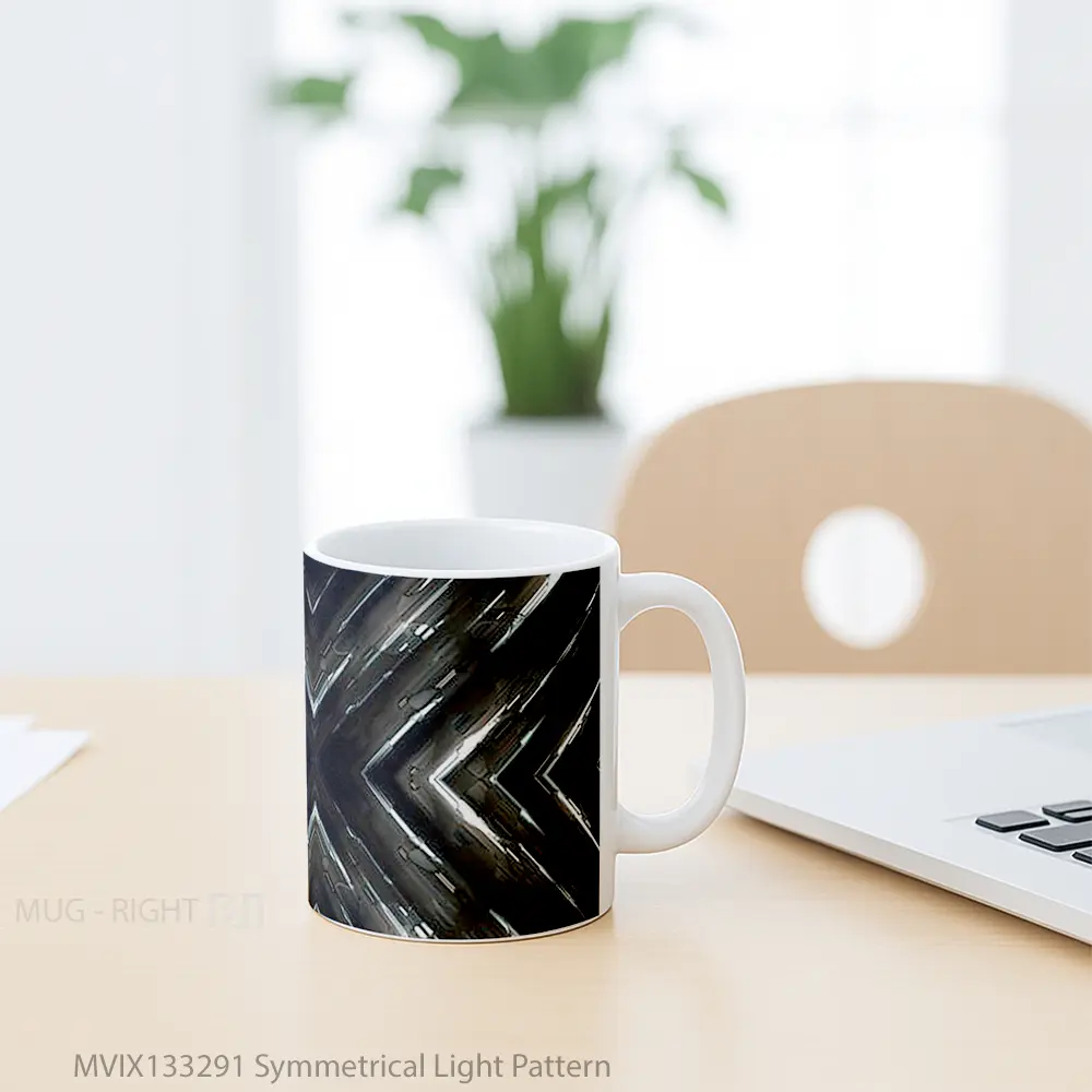 Mug Symmetrical Light Pattern Gelas Seni Modern - All-side / Desain