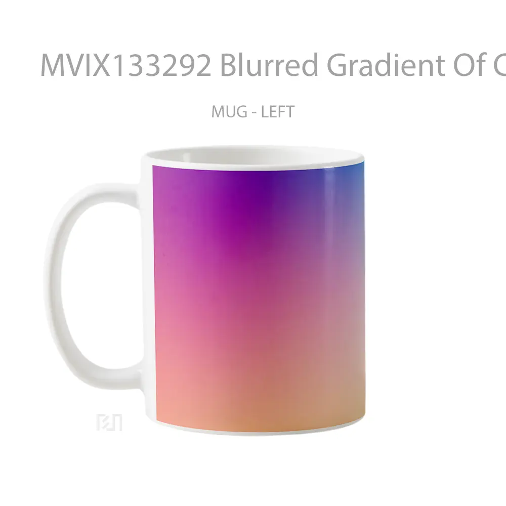 Mug Blurred Gradient Of Colors Gelas Keramik Unik - All-side / Desain