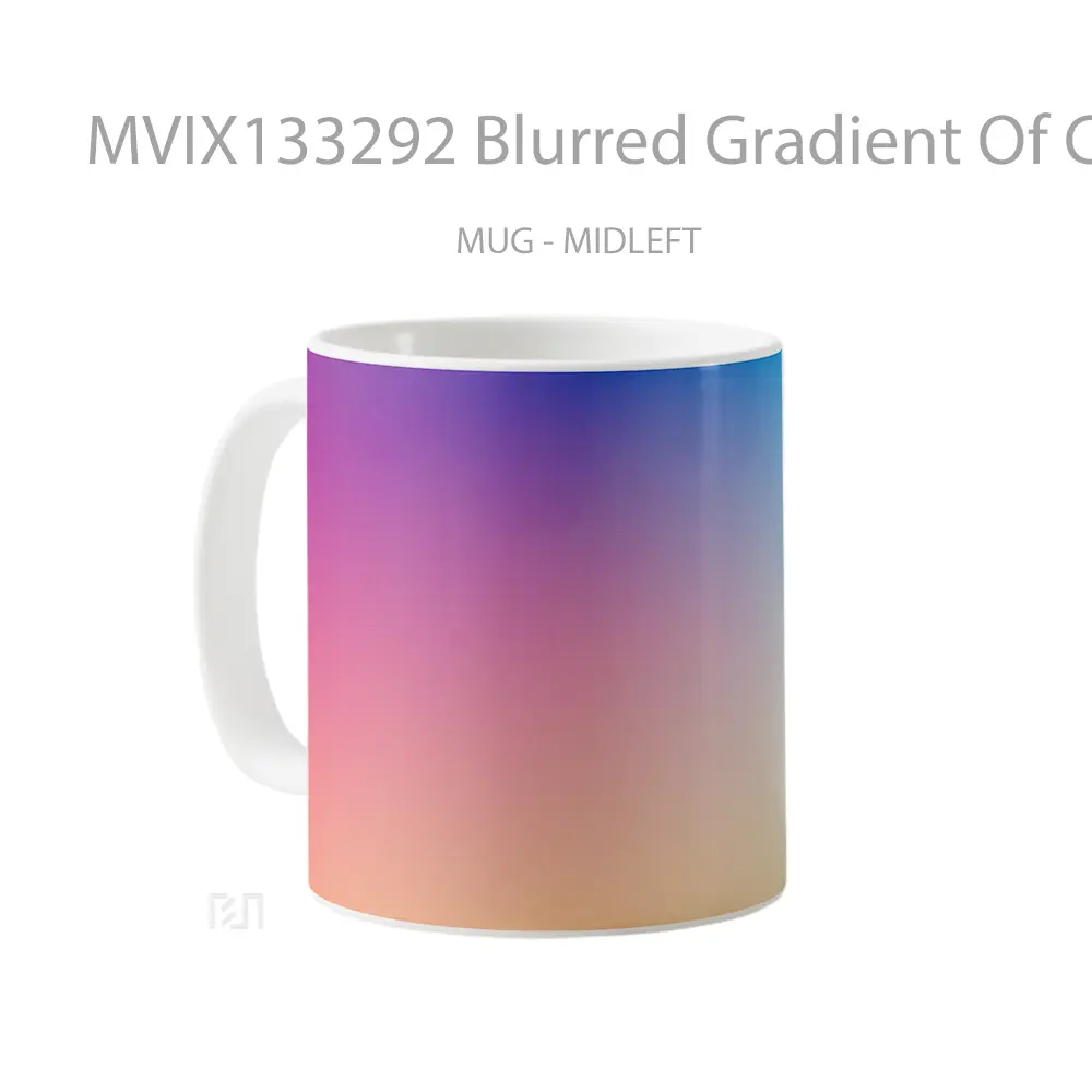 Mug Blurred Gradient Of Colors Gelas Keramik Unik - All-side / Desain