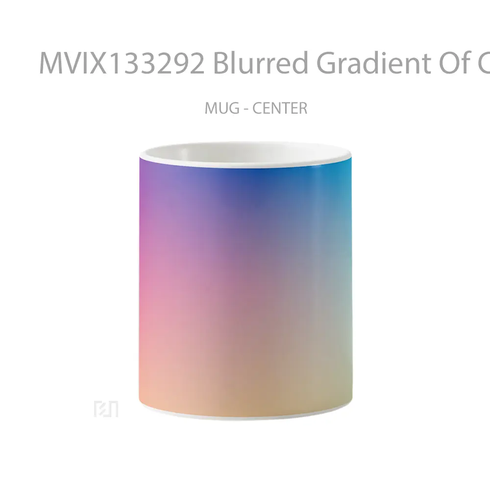 Mug Blurred Gradient Of Colors Gelas Keramik Unik