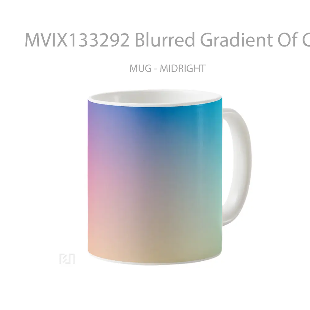 Mug Blurred Gradient Of Colors Gelas Keramik Unik - All-side / Desain