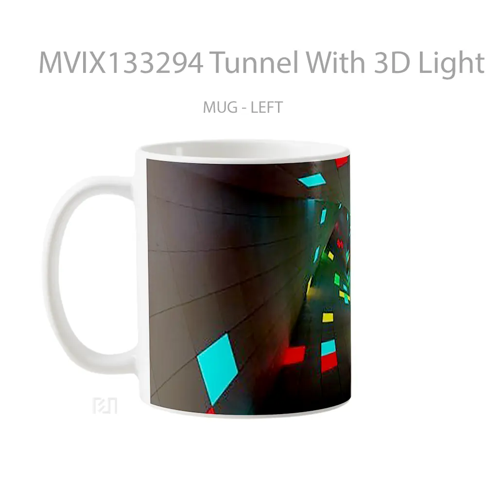 Mug Tunnel With 3D Lights Gelas Keramik Unik - All-side / Desain