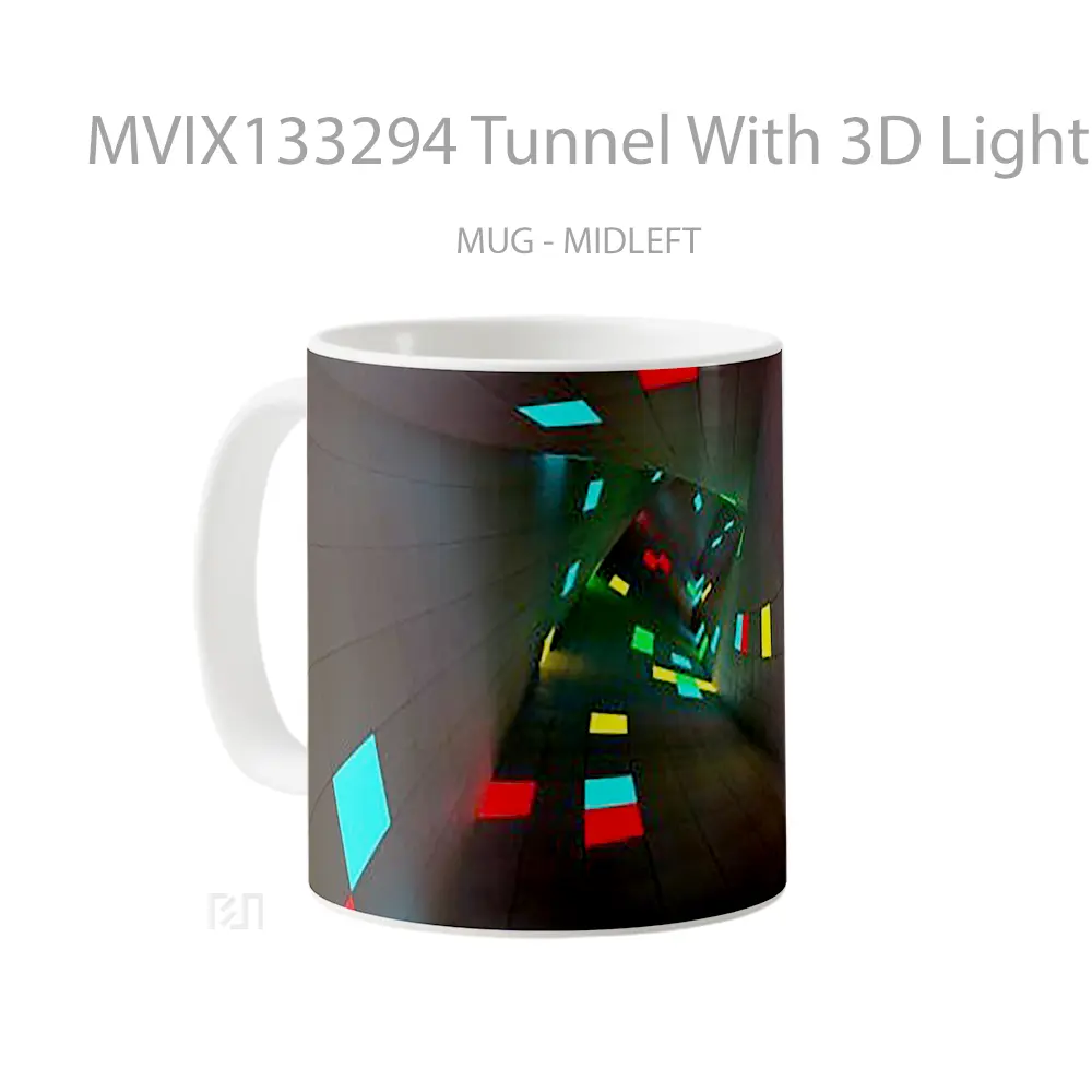 Mug Tunnel With 3D Lights Gelas Keramik Unik - All-side / Desain