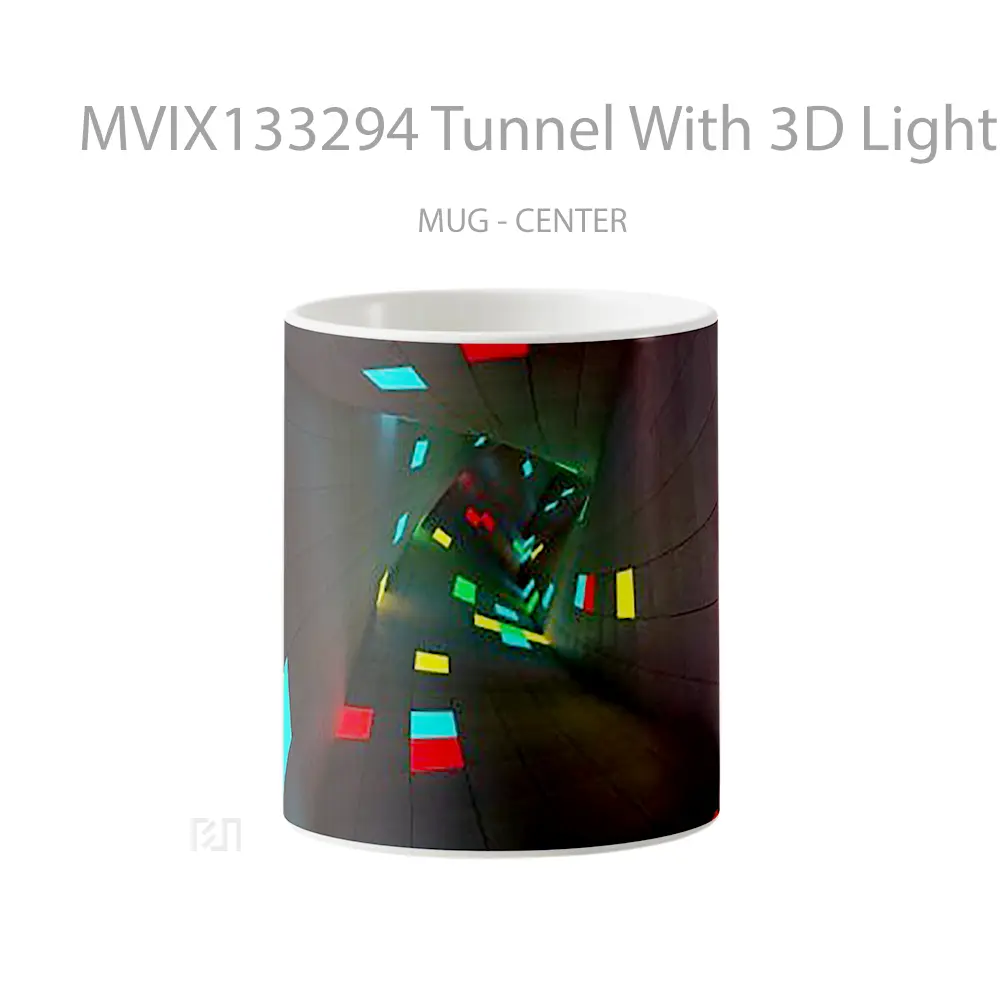 Mug Tunnel With 3D Lights Gelas Keramik Unik