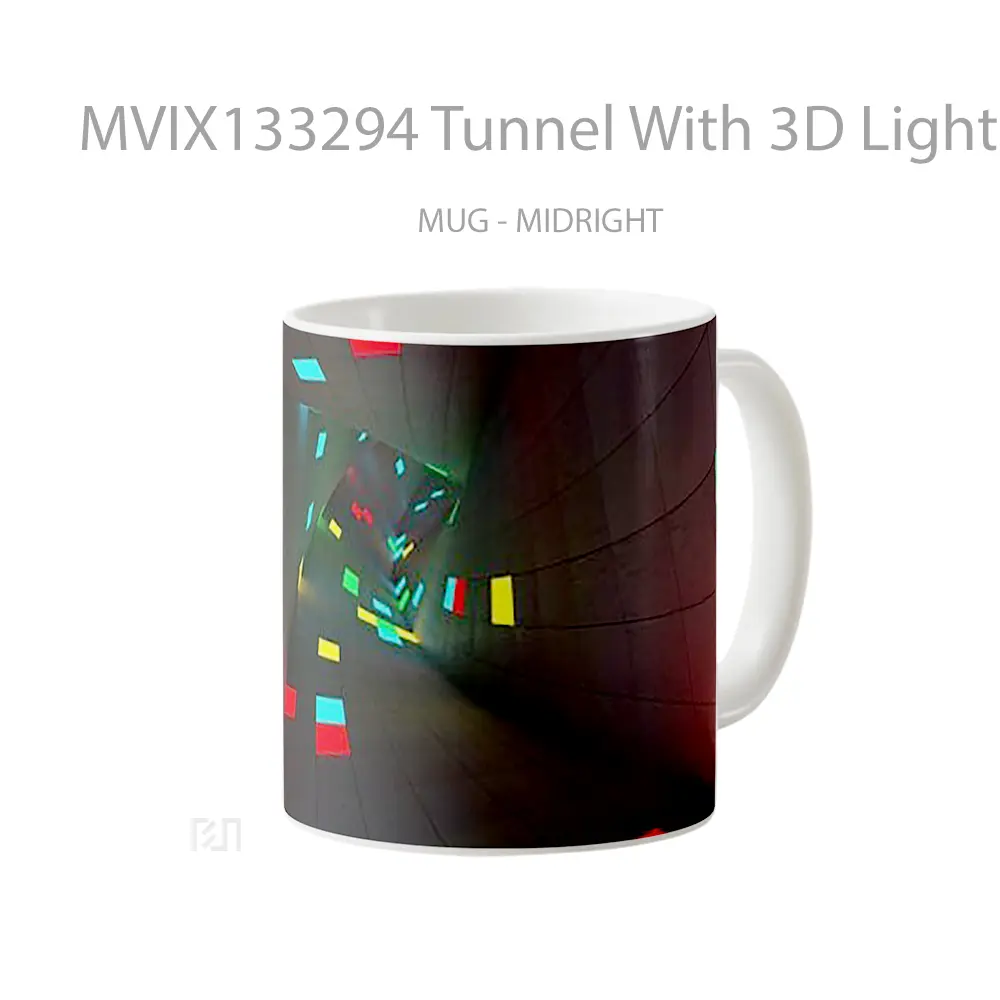Mug Tunnel With 3D Lights Gelas Keramik Unik - All-side / Desain