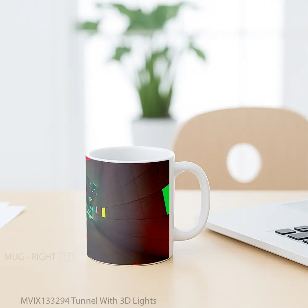Mug Tunnel With 3D Lights Gelas Keramik Unik - All-side / Desain