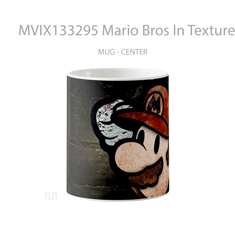 Mug Mario Bros In Textures Gelas Keramik Unik