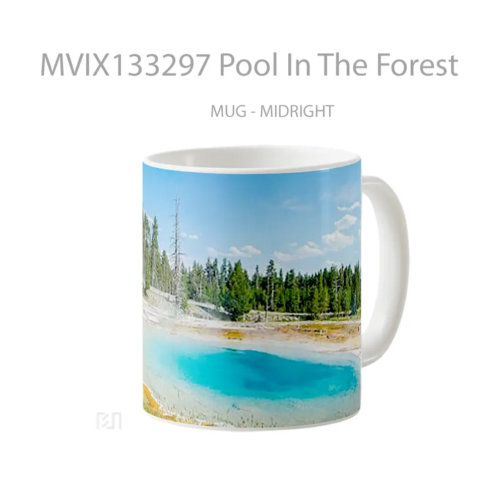 Mug Pool In The Forest Gelas Pemandangan Alam - All-side / Desain