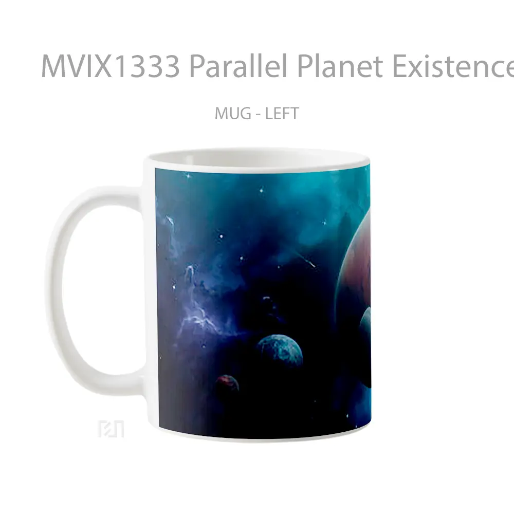 Mug Parallel Planet Existence Gelas Astronomi - All-side / Desain