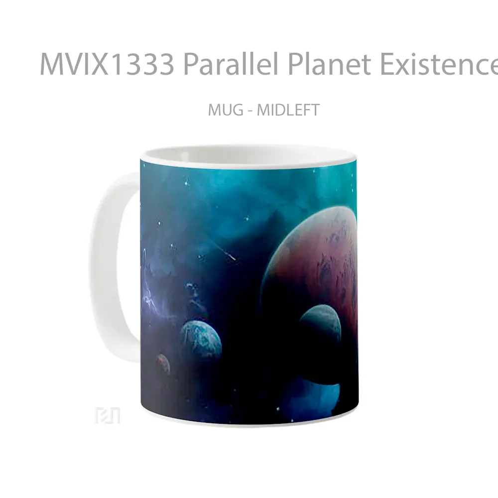 Mug Parallel Planet Existence Gelas Astronomi - All-side / Desain
