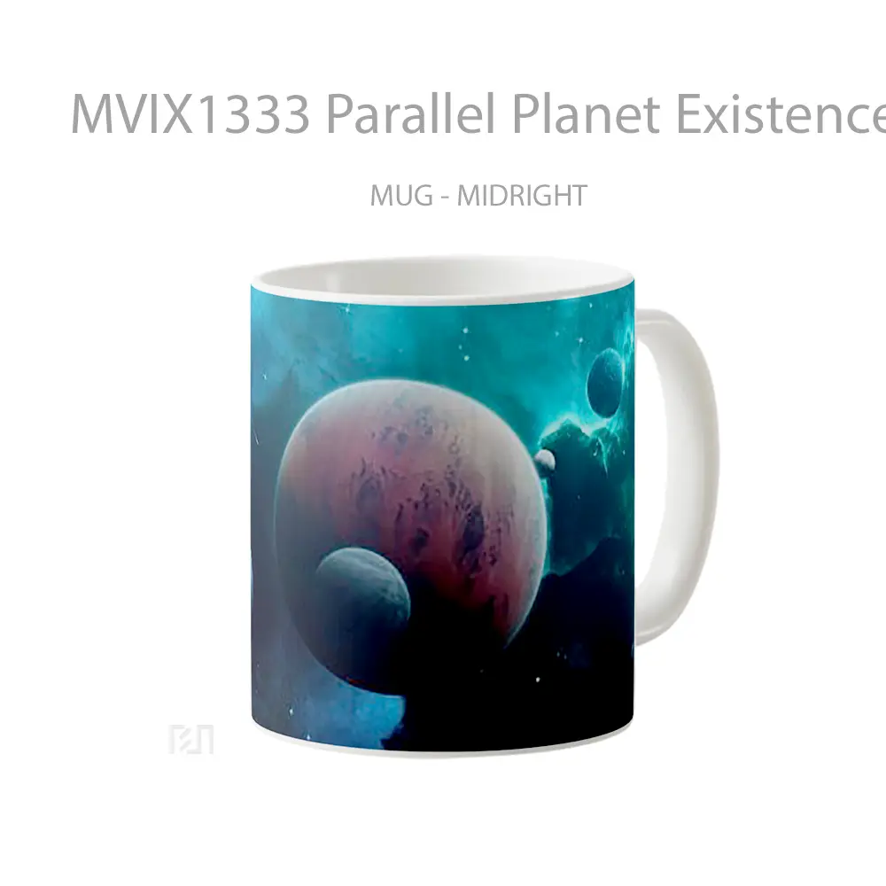 Mug Parallel Planet Existence Gelas Astronomi - All-side / Desain