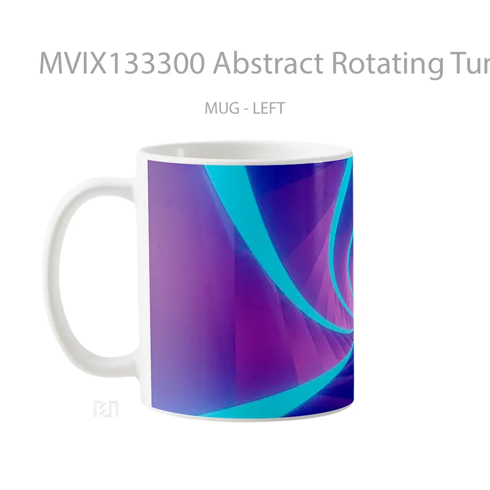 Mug Abstract Rotating Tunnel Of Lights Gelas Seni Modern - All-side / Desain