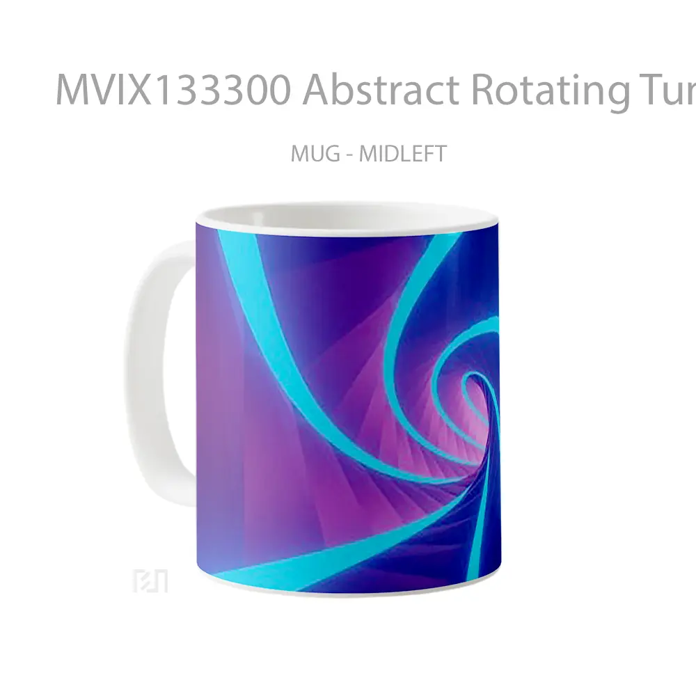Mug Abstract Rotating Tunnel Of Lights Gelas Seni Modern - All-side / Desain