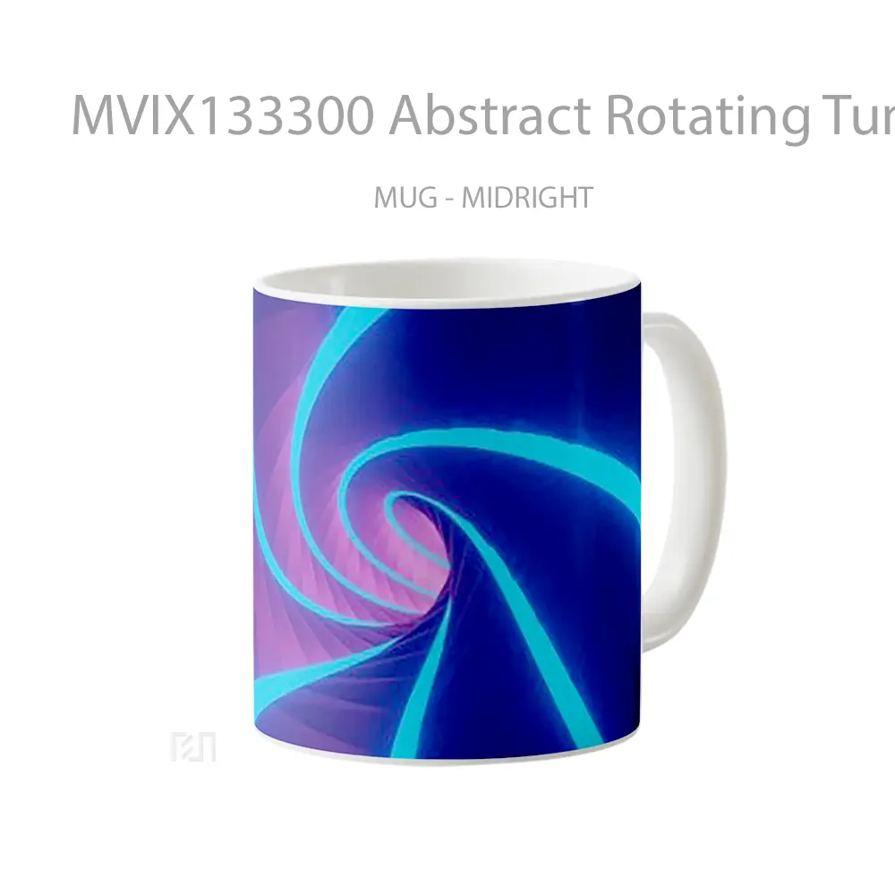 Mug Abstract Rotating Tunnel Of Lights Gelas Seni Modern - All-side / Desain