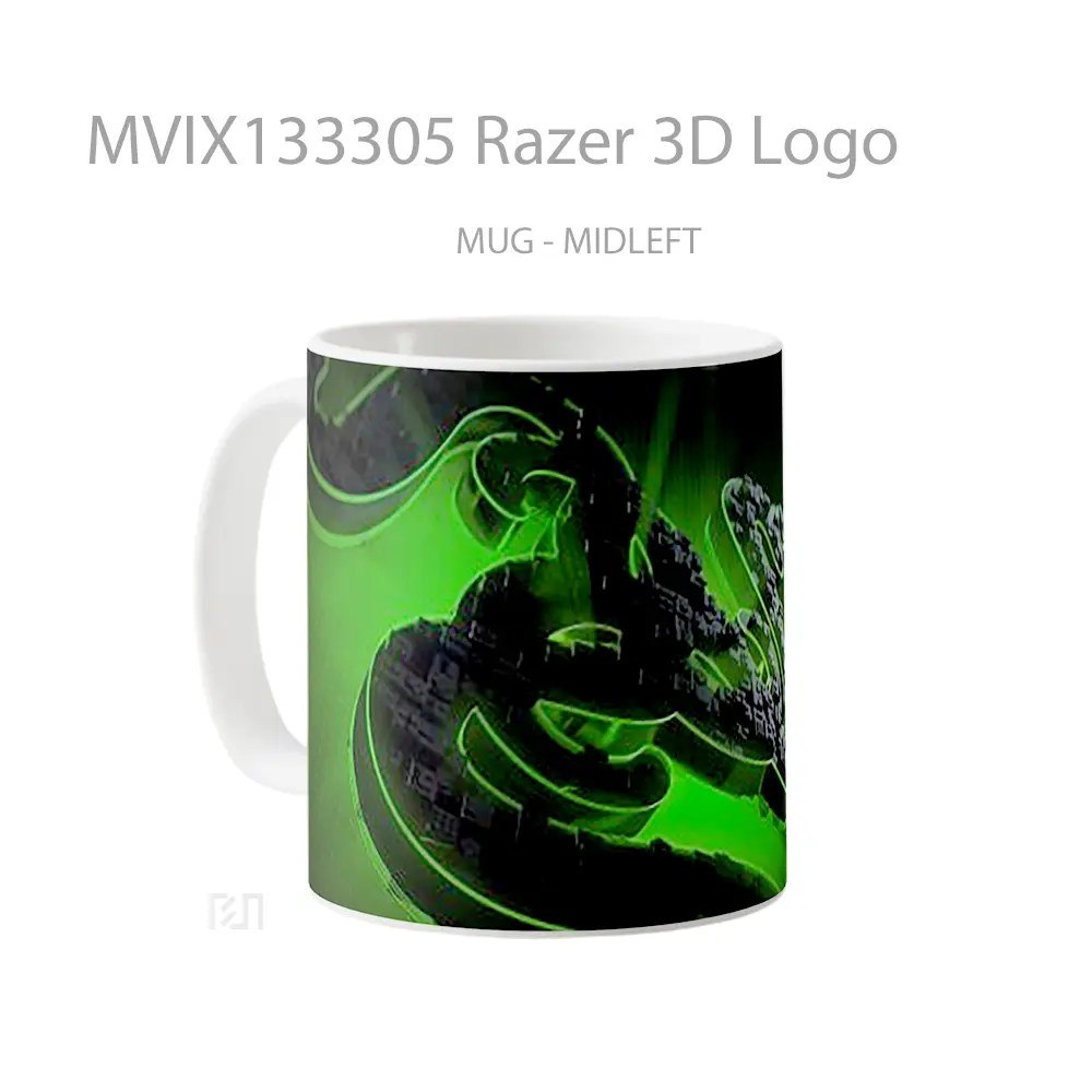 Mug Razer 3D Logo Gelas Keramik Unik - All-side / Desain