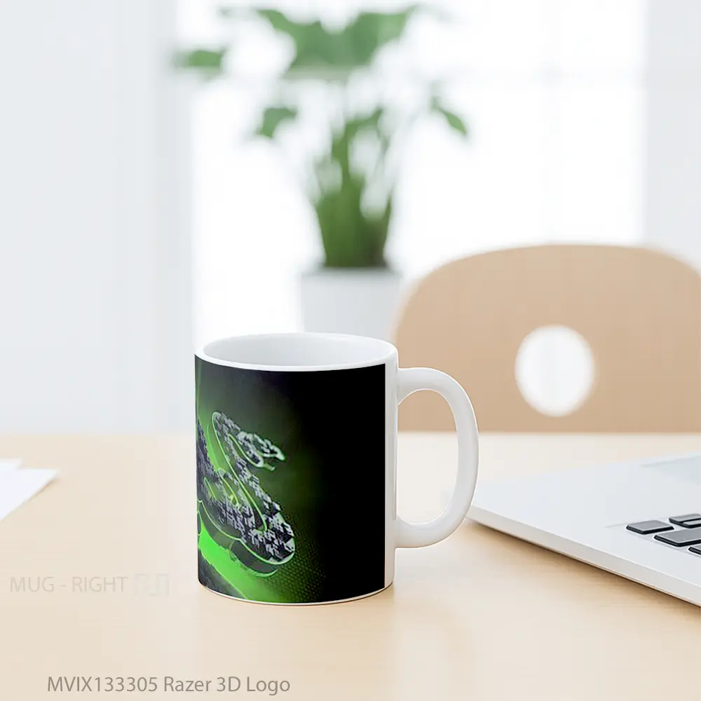 Mug Razer 3D Logo Gelas Keramik Unik - All-side / Desain