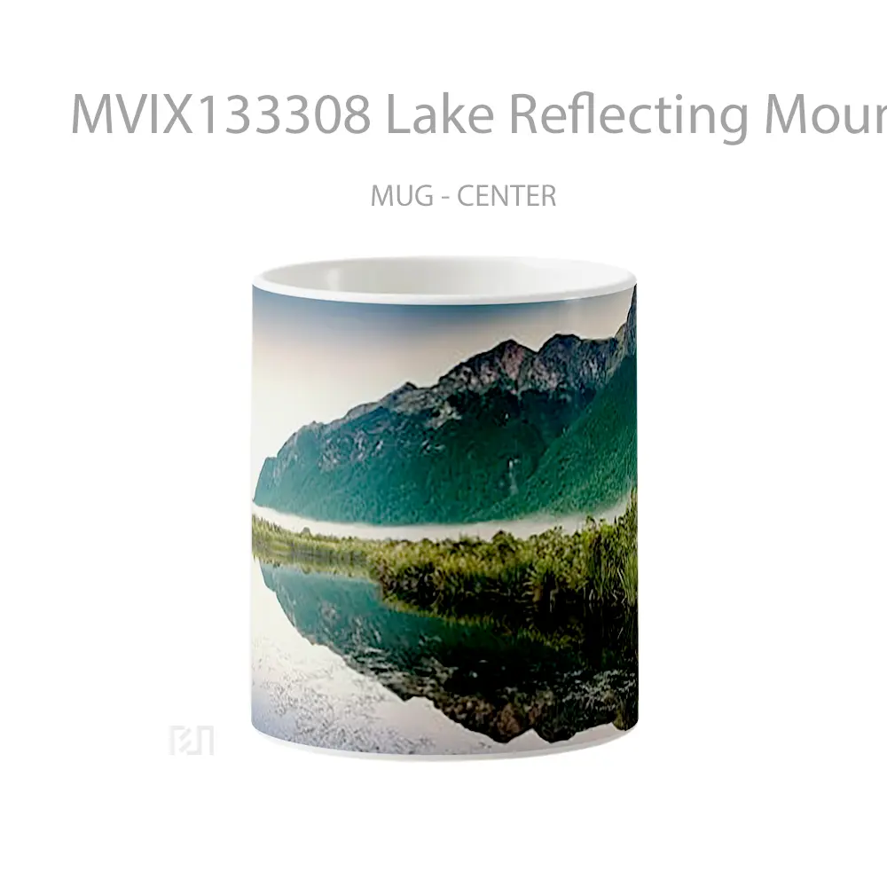 Mug Keramik Premium SNI - Mug Lake Reflecting Mountains V2 Gelas Pemandangan Alam