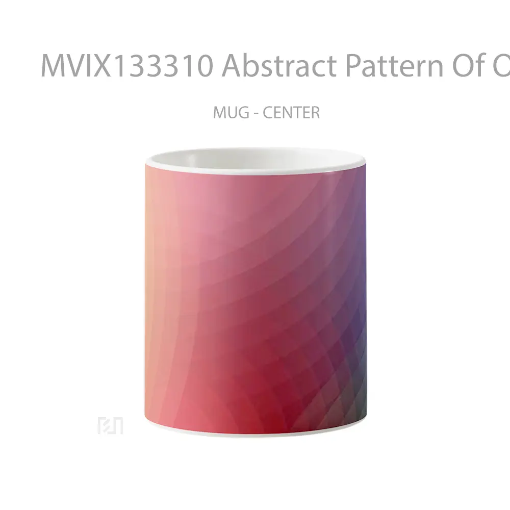 Mug Abstract Pattern Of Overlapping Circular Waves With Color Gradients Gelas Seni Modern