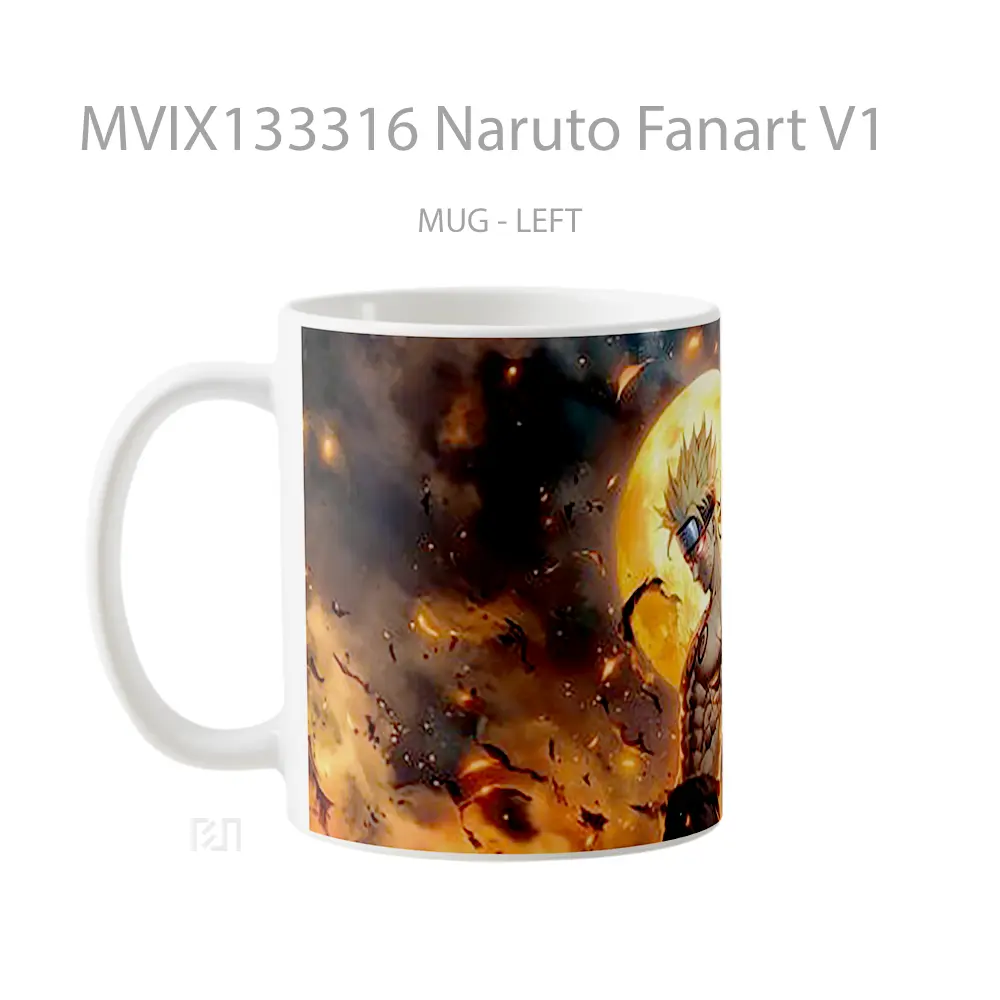 Mug Naruto Fanart V1 Cangkir Anime - All-side / Desain