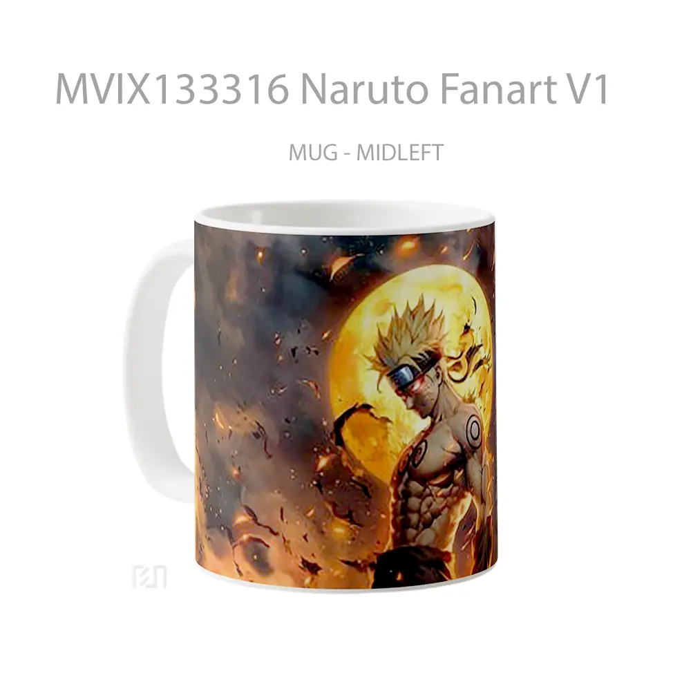 Mug Naruto Fanart V1 Cangkir Anime - All-side / Desain