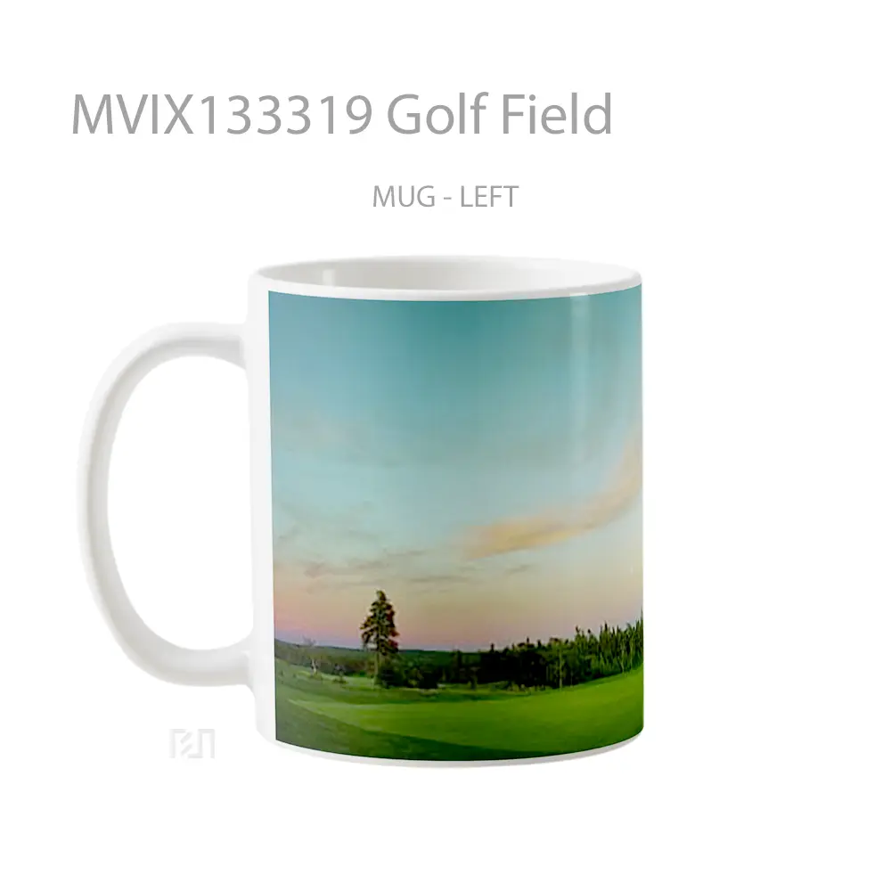 Mug Golf Field Gelas Pemandangan Alam - All-side / Desain