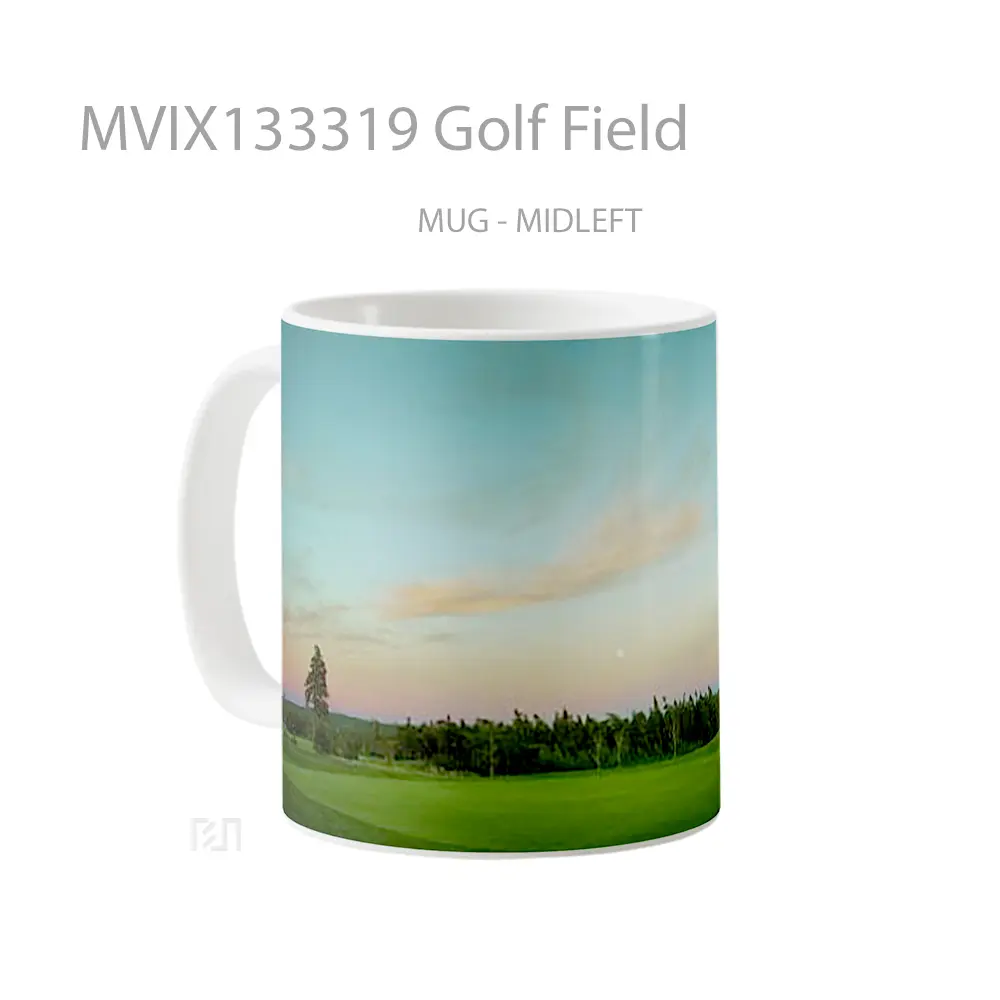 Mug Golf Field Gelas Pemandangan Alam - All-side / Desain