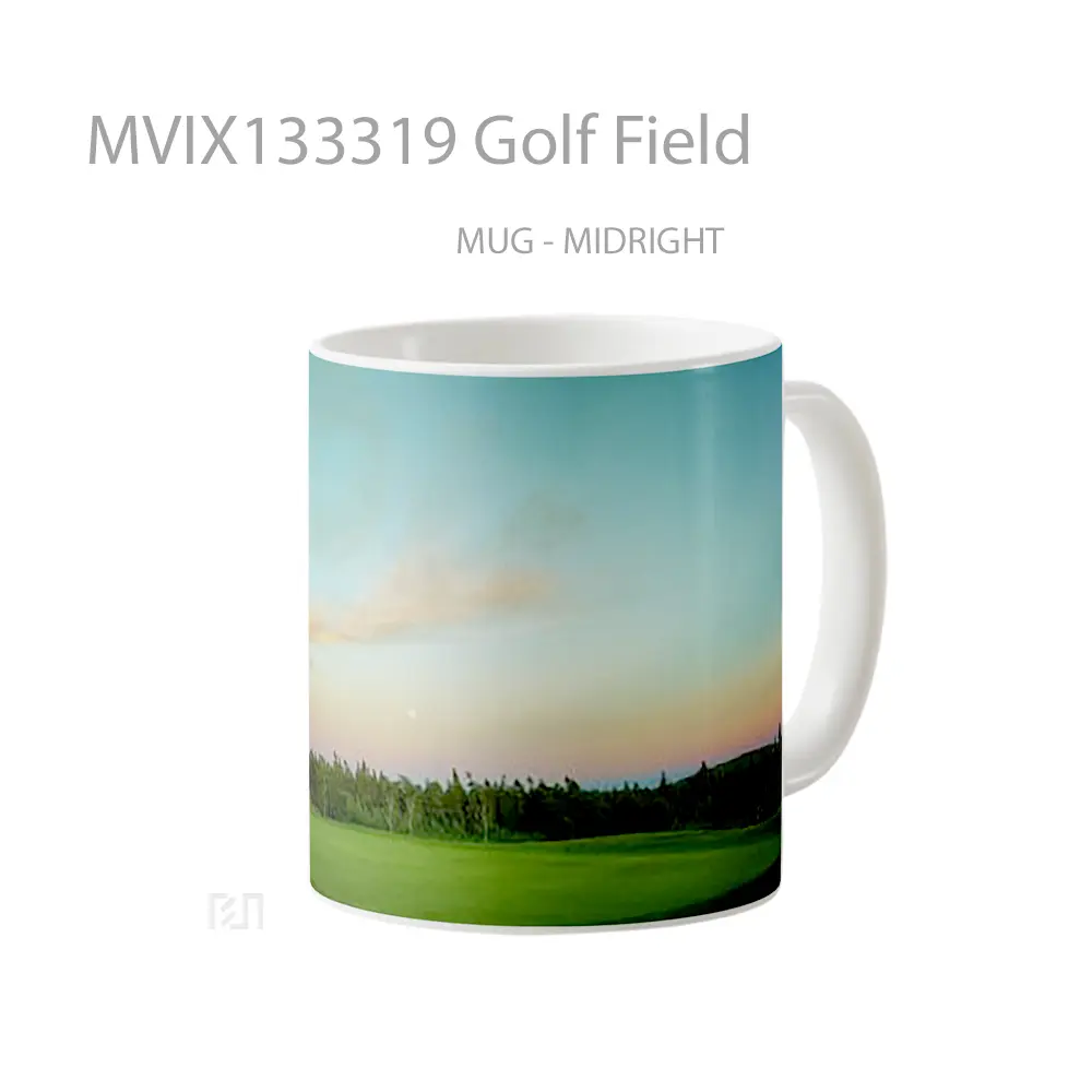 Mug Golf Field Gelas Pemandangan Alam - All-side / Desain