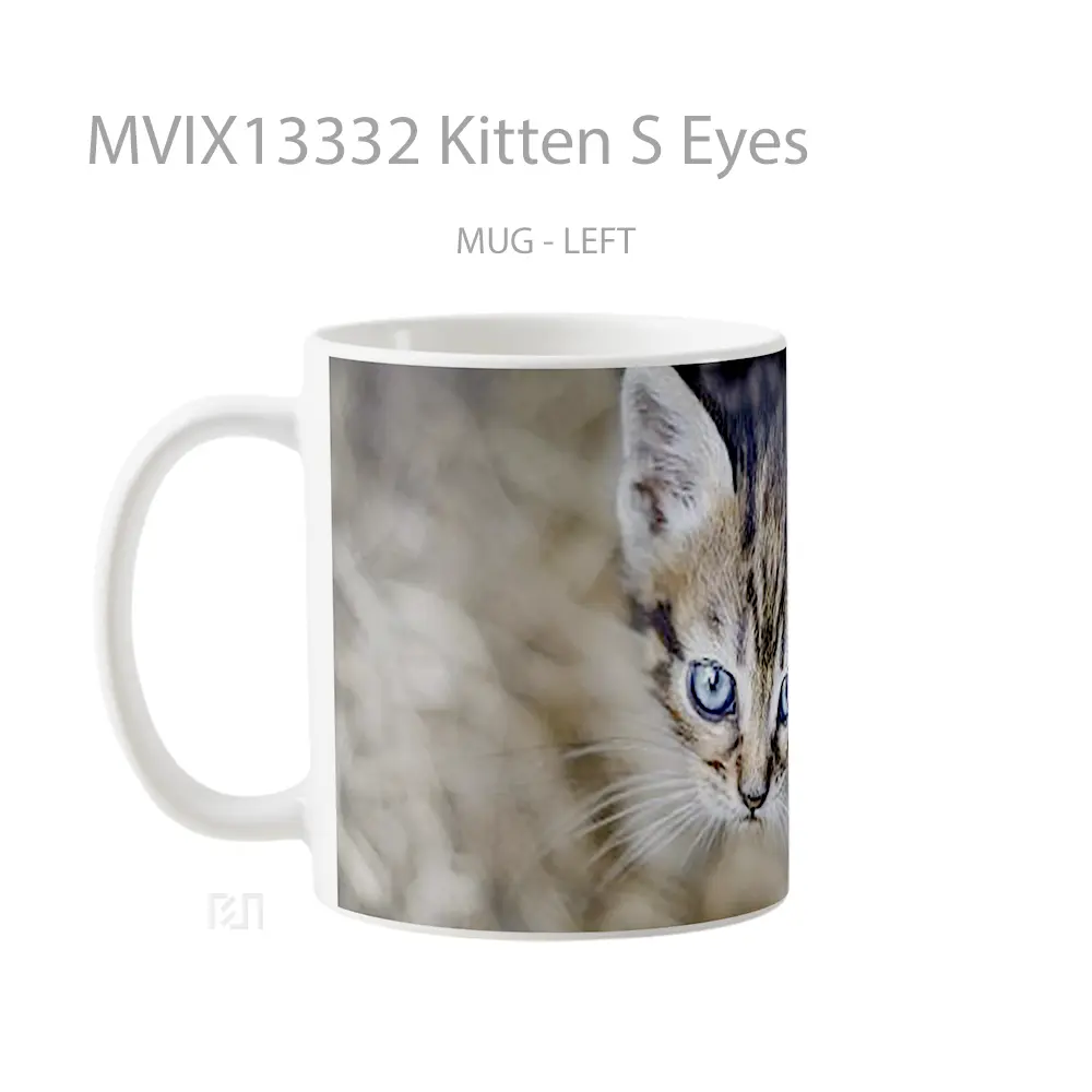 Mug Kitten S Eyes Gelas Hewan Lucu - All-side / Desain