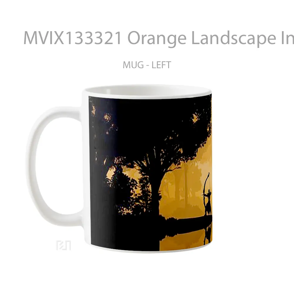 Mug Orange Landscape In Elden Ring Gelas Pemandangan Alam - All-side / Desain