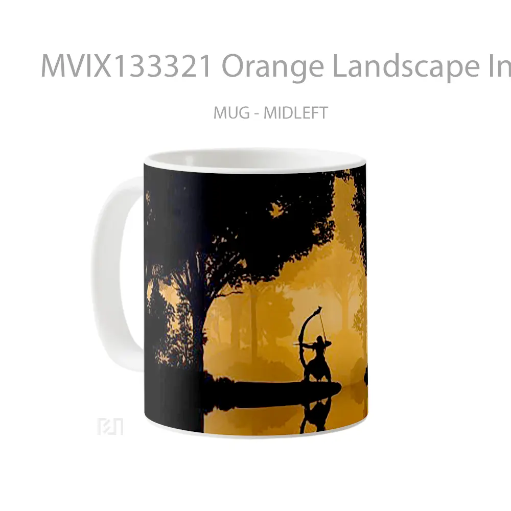 Mug Orange Landscape In Elden Ring Gelas Pemandangan Alam - All-side / Desain