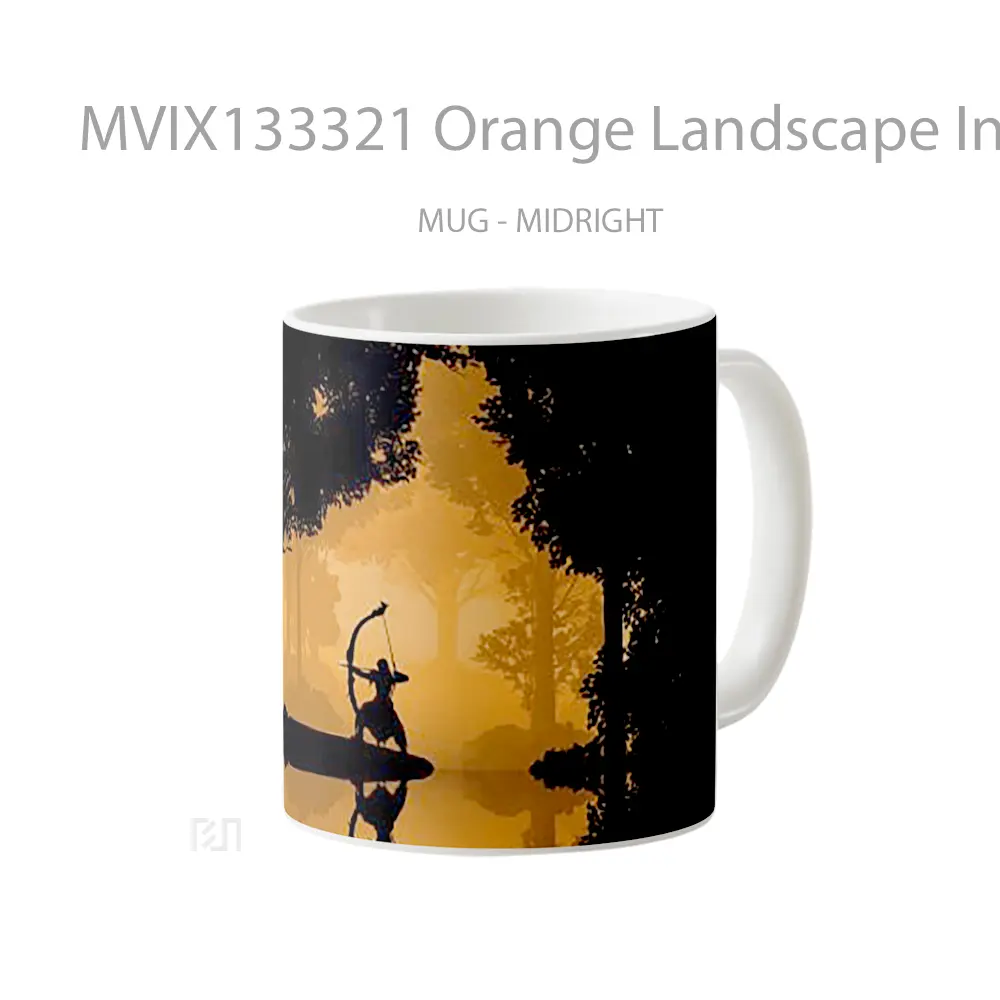 Mug Orange Landscape In Elden Ring Gelas Pemandangan Alam - All-side / Desain