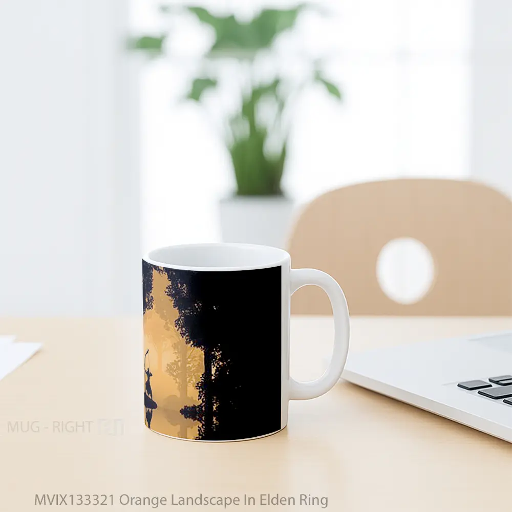 Mug Orange Landscape In Elden Ring Gelas Pemandangan Alam - All-side / Desain