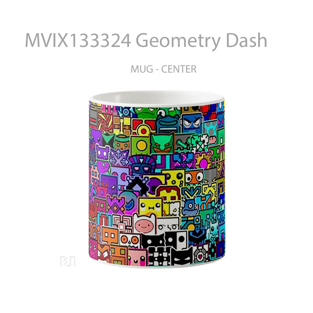 Mug Geometry Dash Gelas Keramik Unik