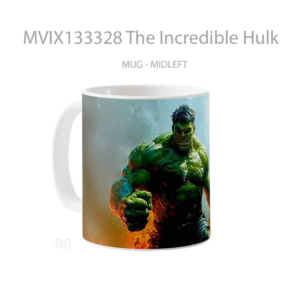 Mug The Incredible Hulk Gelas Superhero - All-side / Desain