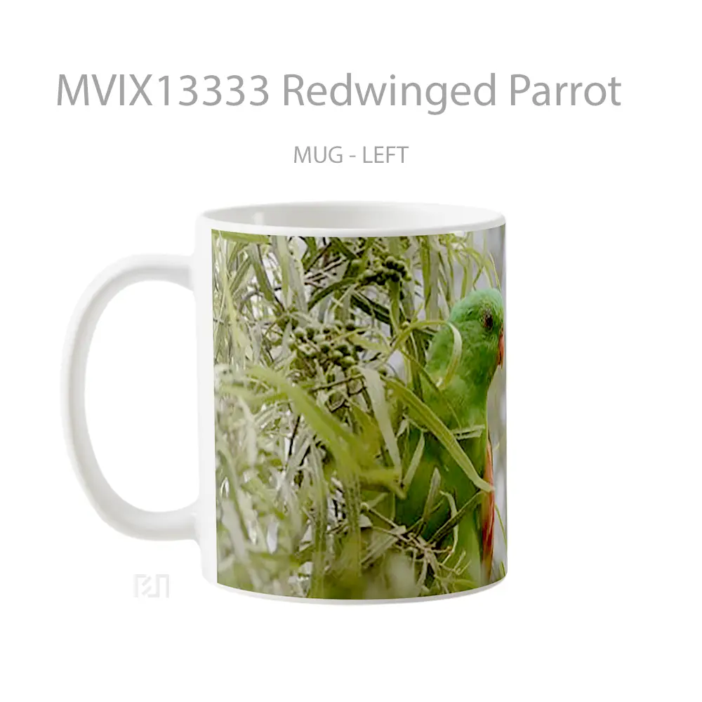 Mug Redwinged Parrot Gelas Keramik Unik - All-side / Desain