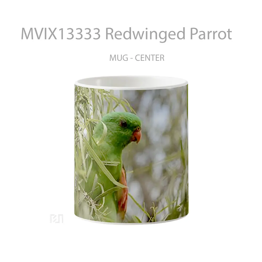Mug Redwinged Parrot Gelas Keramik Unik