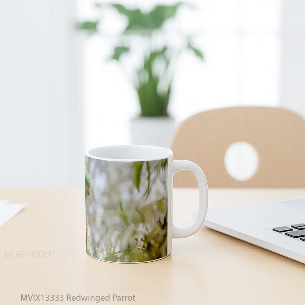 Mug Redwinged Parrot Gelas Keramik Unik - All-side / Desain