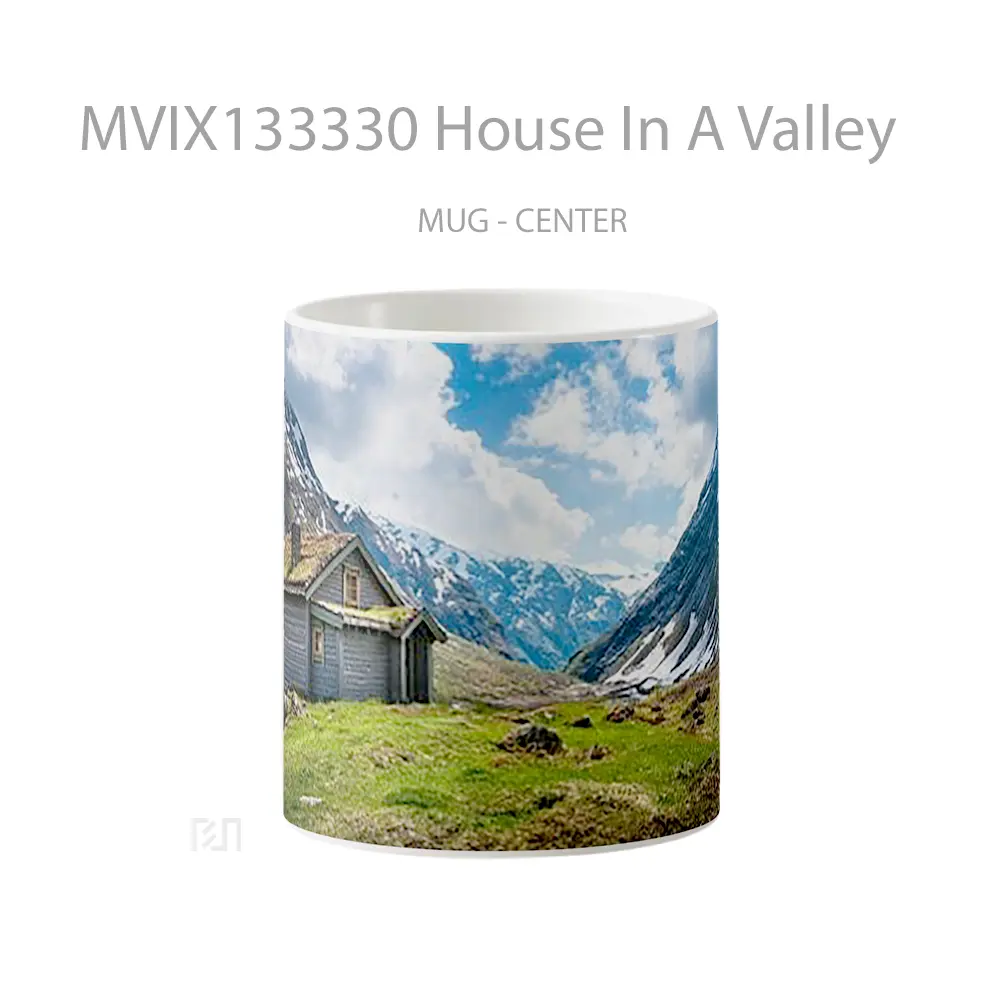 Mug House In A Valley Gelas Pemandangan Alam