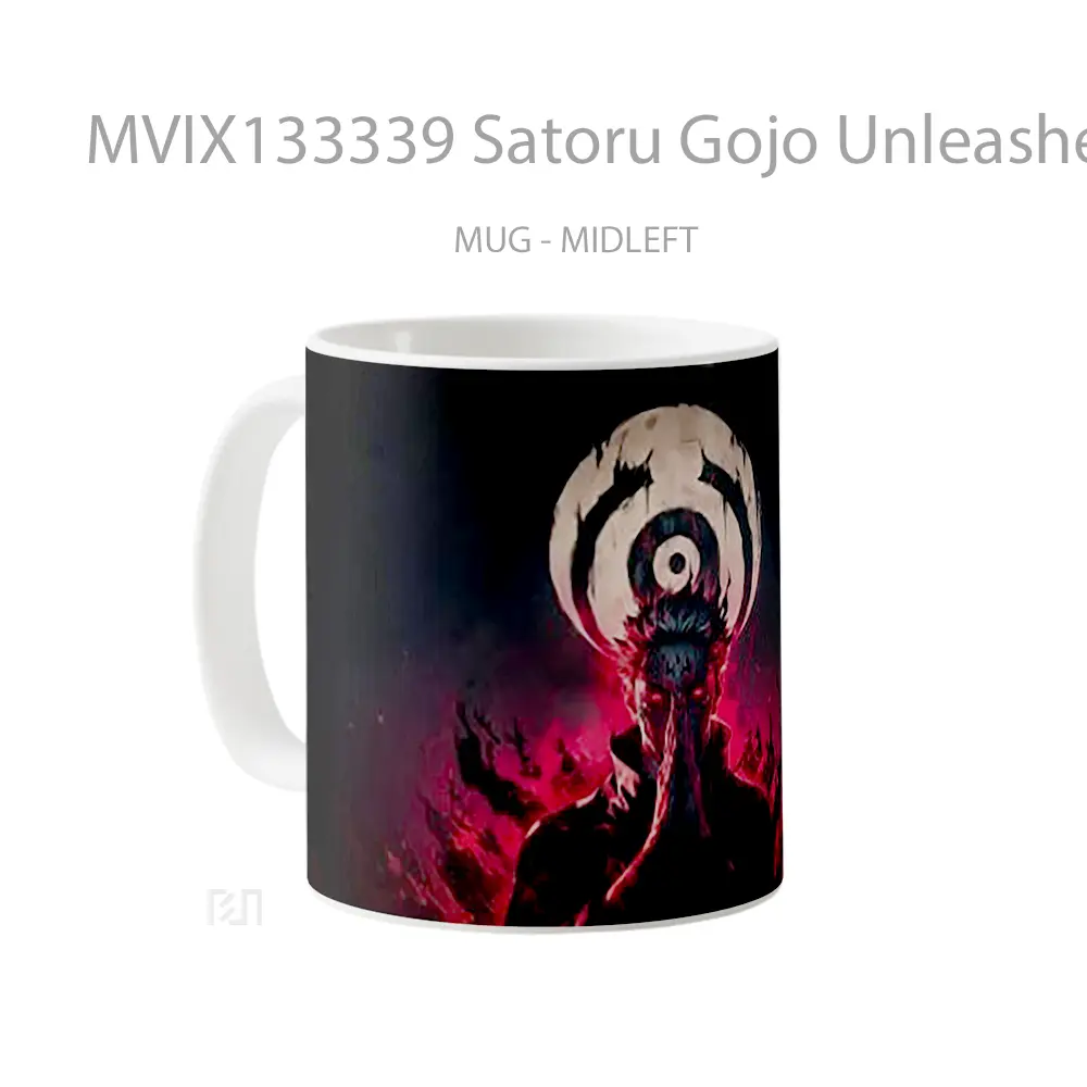 Mug Satoru Gojo Unleashed Power Of The Six Eyes From Jjk Gelas Keramik Unik - All-side / Desain