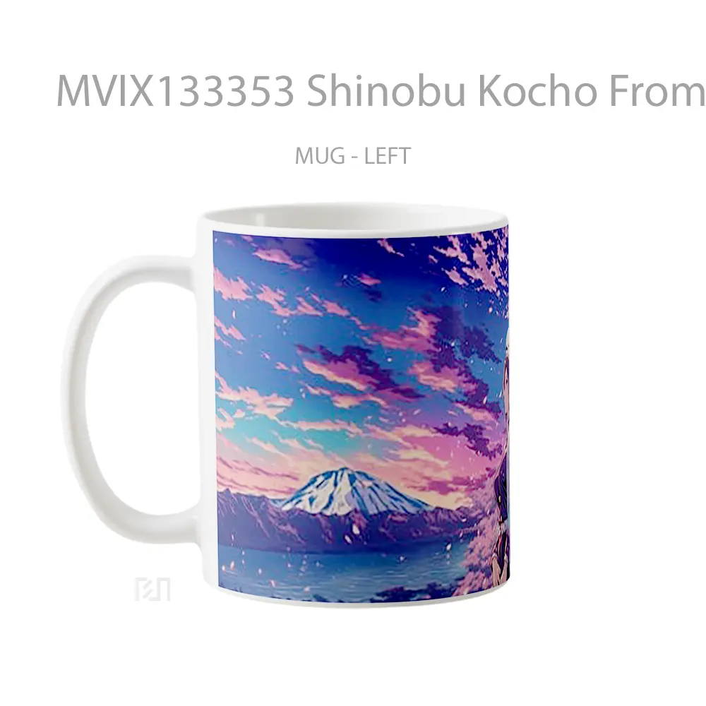 Mug Shinobu Kocho From Demon Slayer V5 Cangkir Anime - All-side / Desain