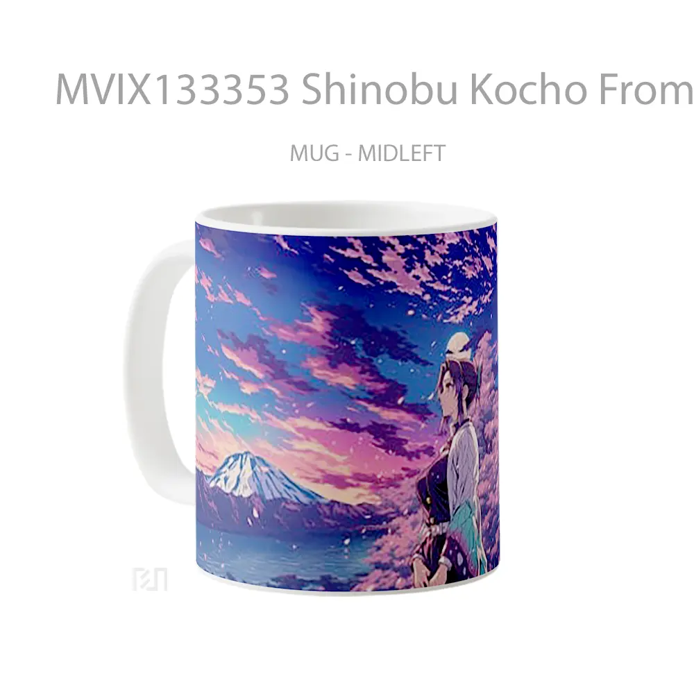 Mug Shinobu Kocho From Demon Slayer V5 Cangkir Anime - All-side / Desain