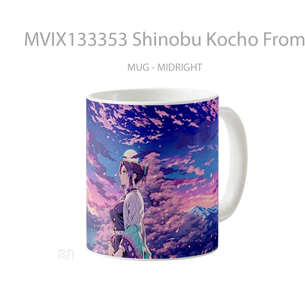 Mug Shinobu Kocho From Demon Slayer V5 Cangkir Anime - All-side / Desain