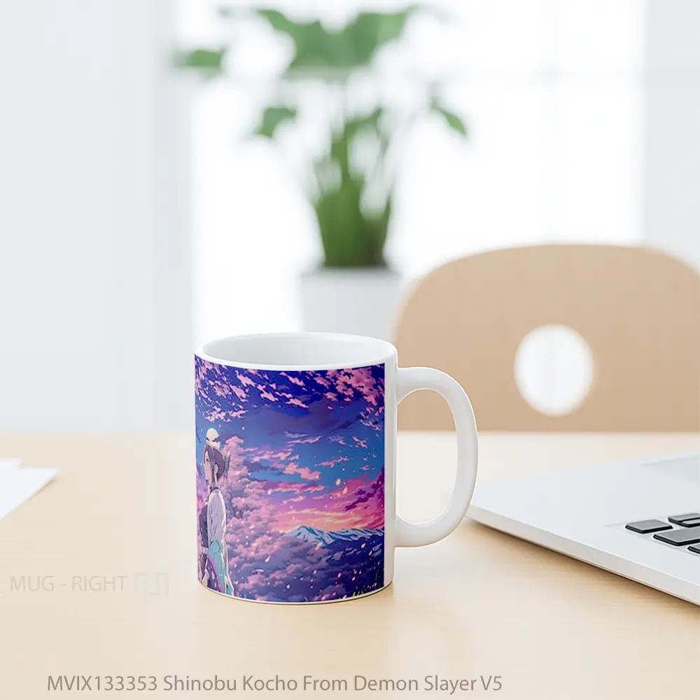 Mug Shinobu Kocho From Demon Slayer V5 Cangkir Anime - All-side / Desain