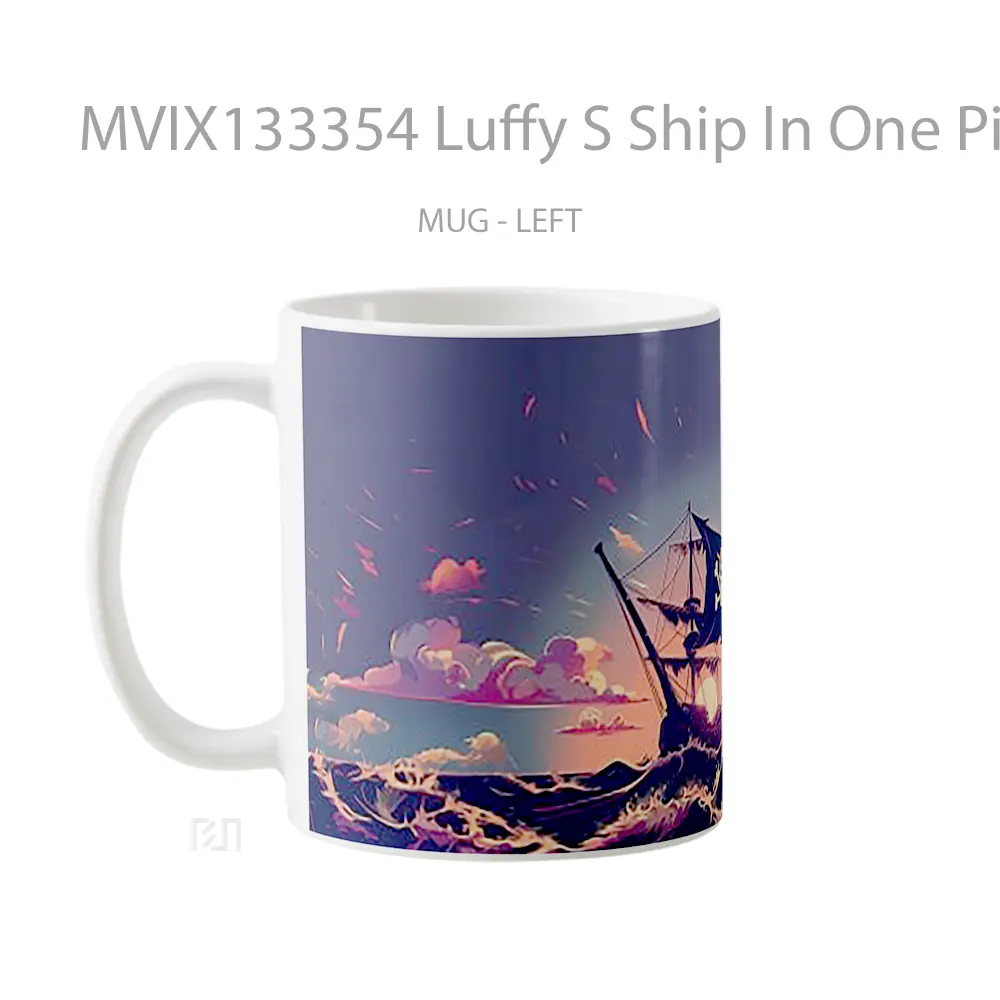 Mug Luffy S Ship In One Piece Cangkir Anime - All-side / Desain