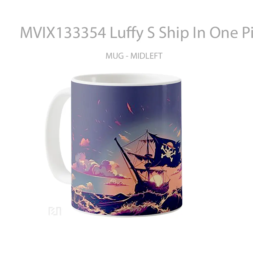 Mug Luffy S Ship In One Piece Cangkir Anime - All-side / Desain